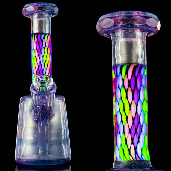 #1 Faceted UV Mini Rig BCM Glass - Smoke ATX