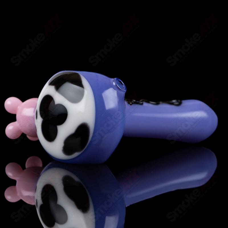 Purple Cow Print Spoon Pipe Adventures In Glass Blowing - Smoke ATX