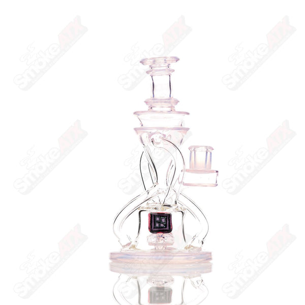 10mm V2 Double Up Ghost and Rose Quartz Recycler Cerio/Gathered Illusions Collab - Smoke ATX