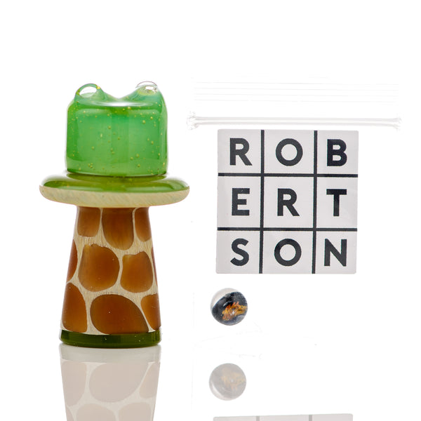 Green Giraffe Spinner Cap w Pearl Robertson Glass - Smoke ATX