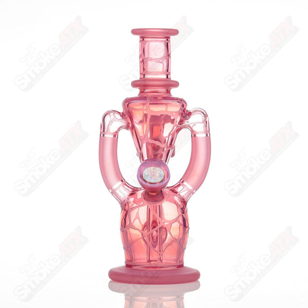 Telemagenta Single Color Double Up Rig Rooster Glass - Smoke ATX