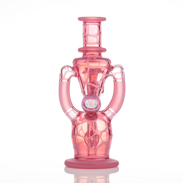 Telemagenta Single Color Double Up Rig Rooster Glass - Smoke ATX