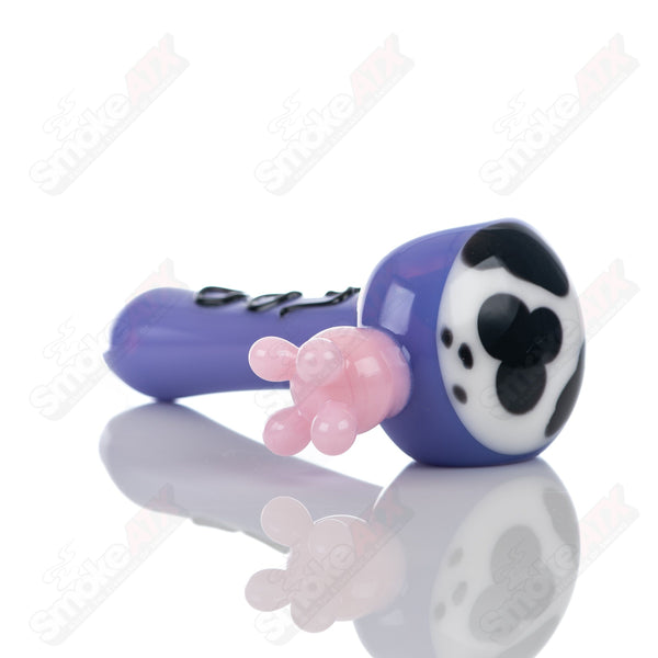 Purple Cow Print Spoon Pipe Adventures In Glass Blowing - Smoke ATX