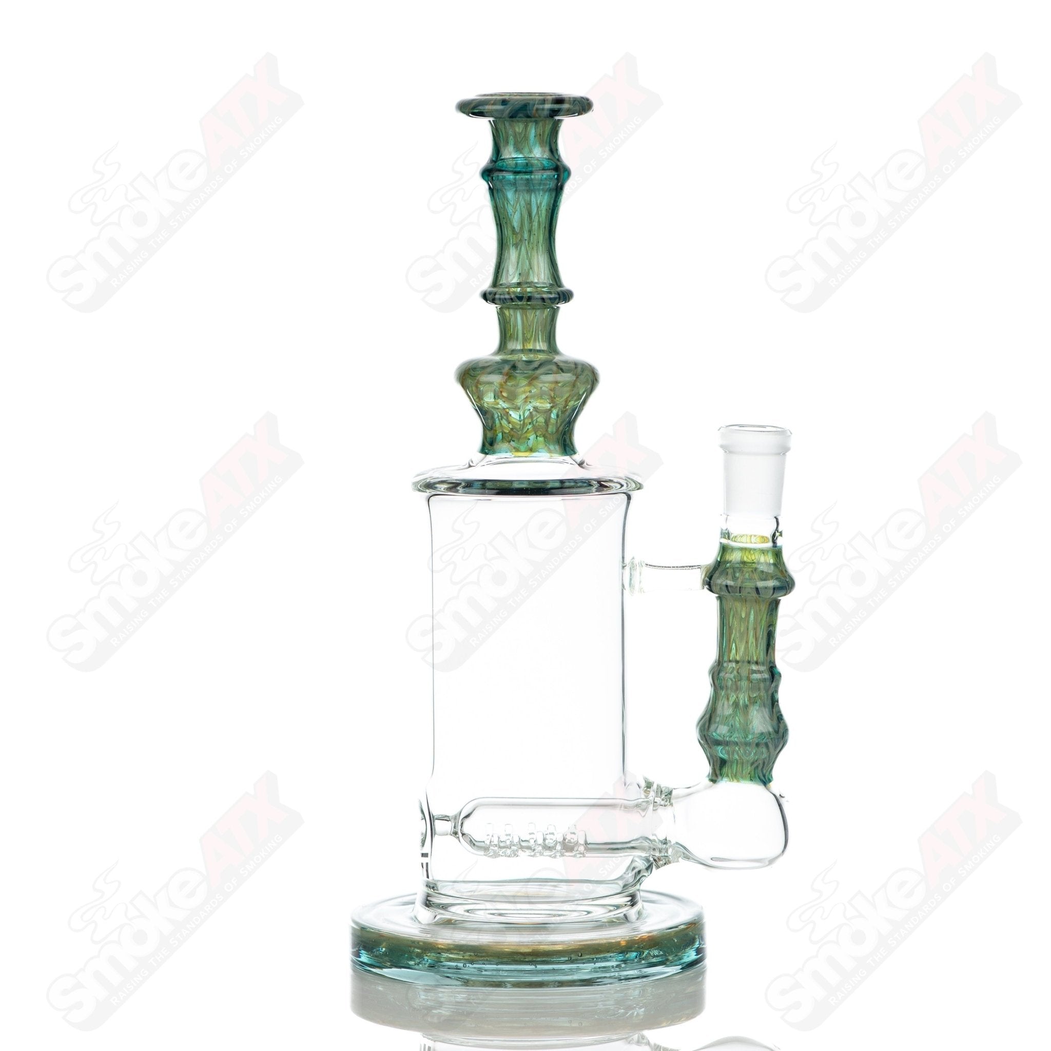 3 14mm 60mm Wrap n Rake Inline Tube Tagle Glass - Smoke ATX