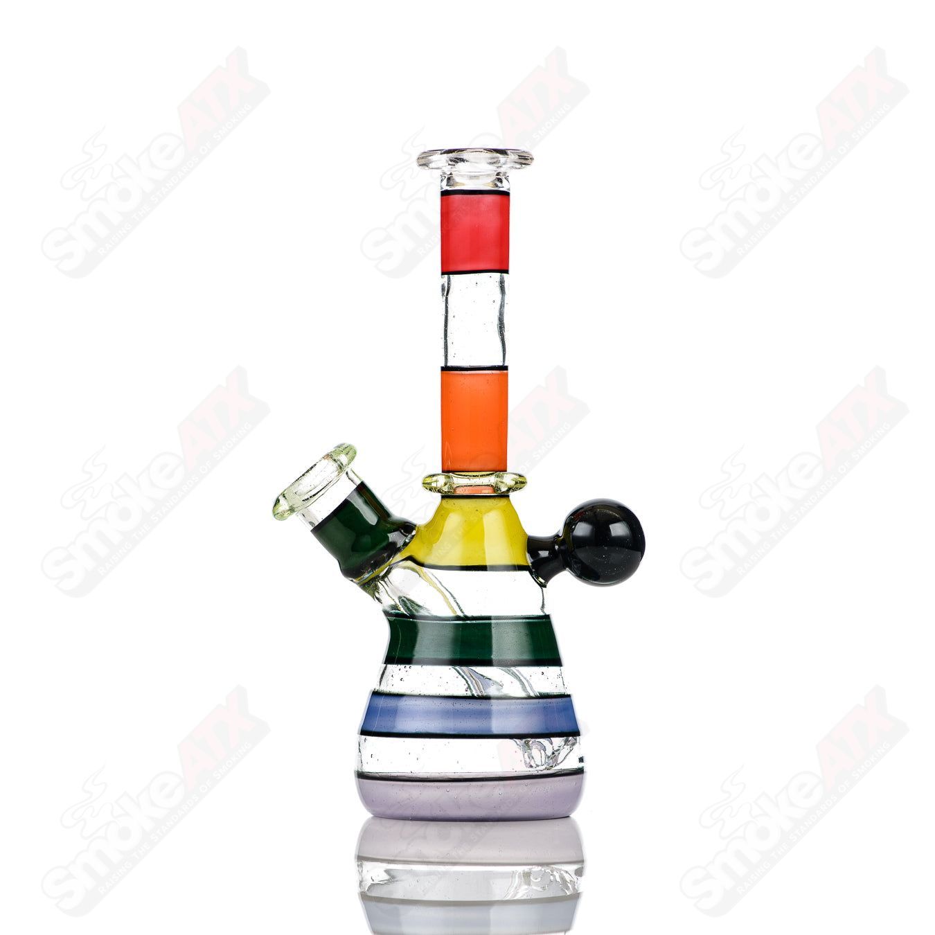 3 14mm UV Secret Double Rainbow Tube Dustorm Glass - Smoke ATX