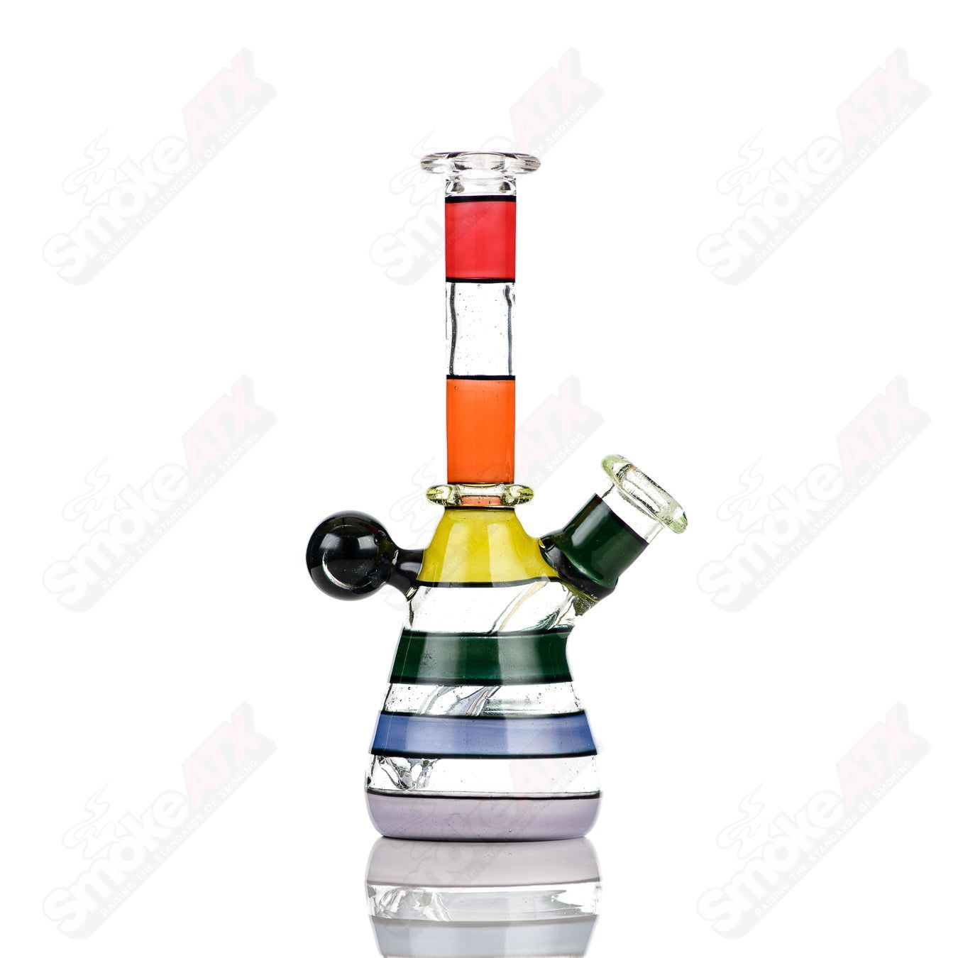 3 14mm UV Secret Double Rainbow Tube Dustorm Glass - Smoke ATX