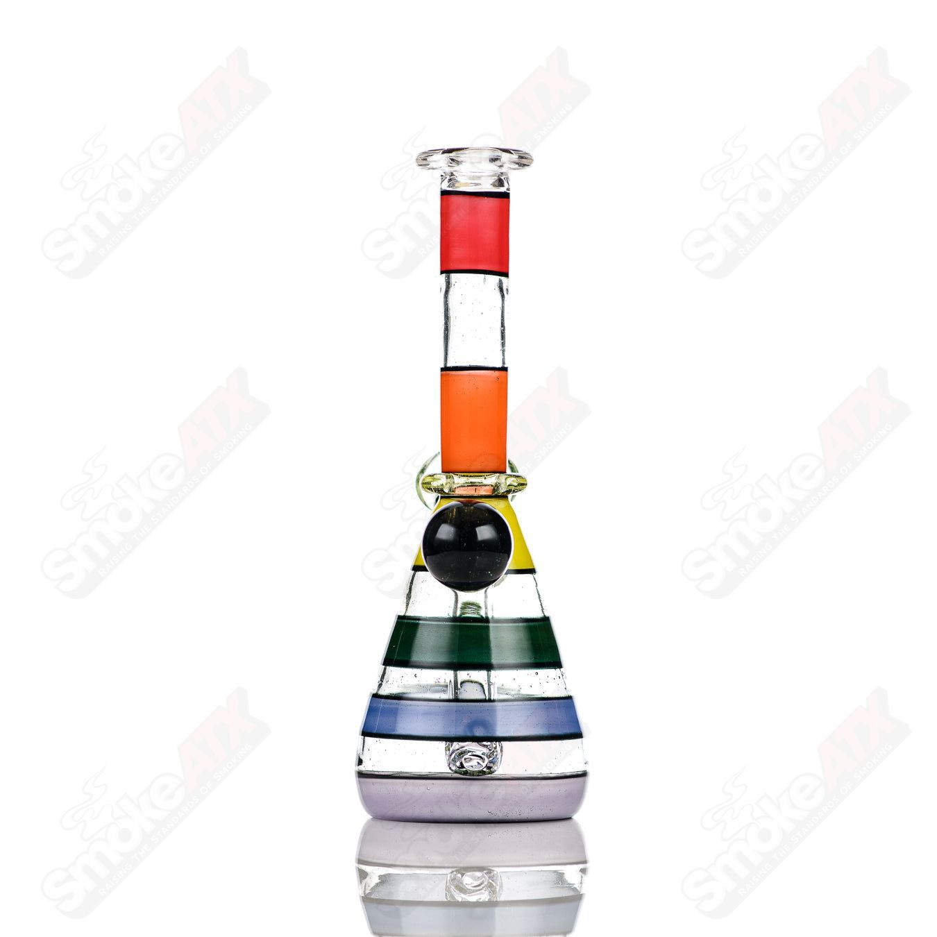 3 14mm UV Secret Double Rainbow Tube Dustorm Glass - Smoke ATX