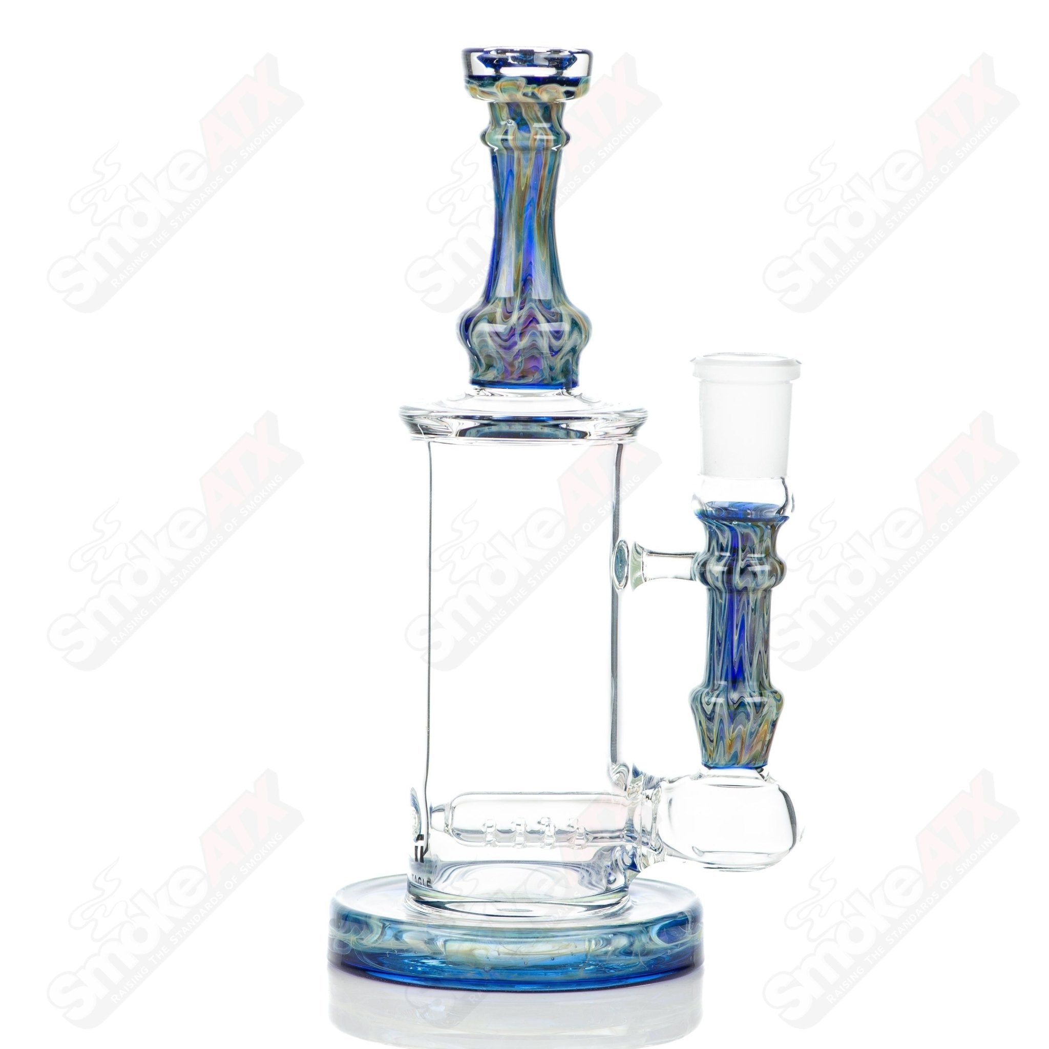 3 18mm 50mm Wrap n Rake Inline Tube Tagle Glass - Smoke ATX