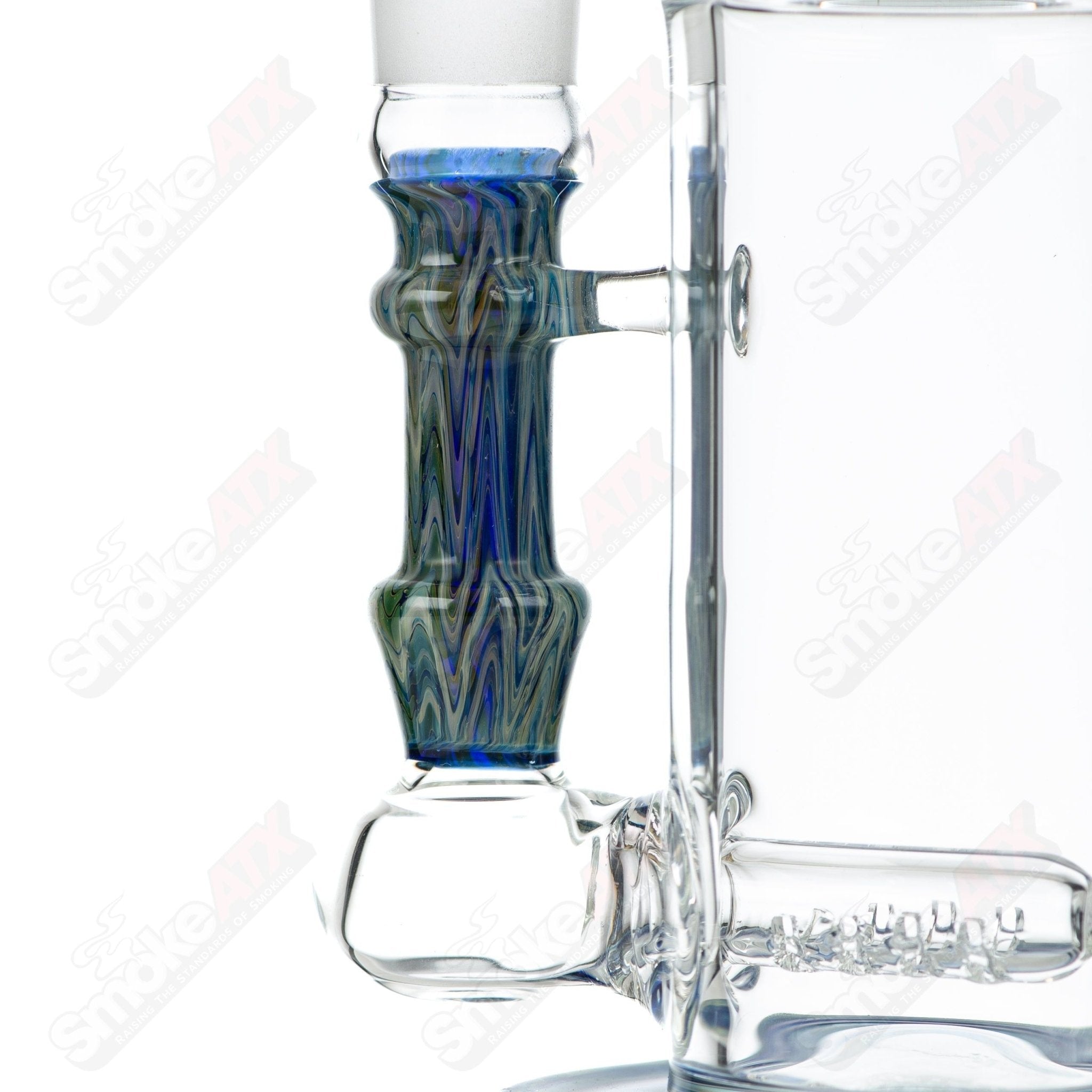 3 18mm 50mm Wrap n Rake Inline Tube Tagle Glass - Smoke ATX