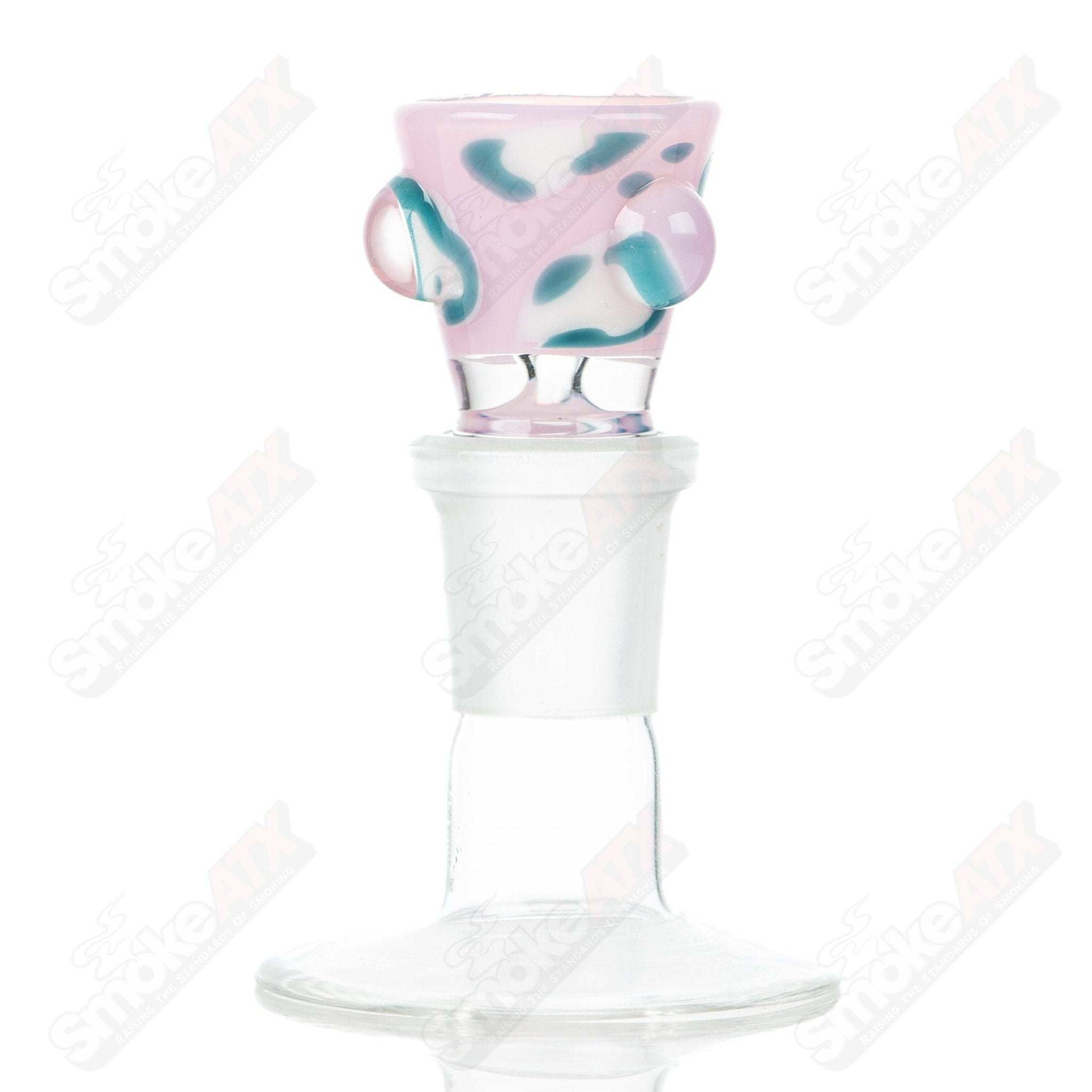 3 18mm Leopard Print Martini Bowl w Dots Adventures In Glass Blowing - Smoke ATX