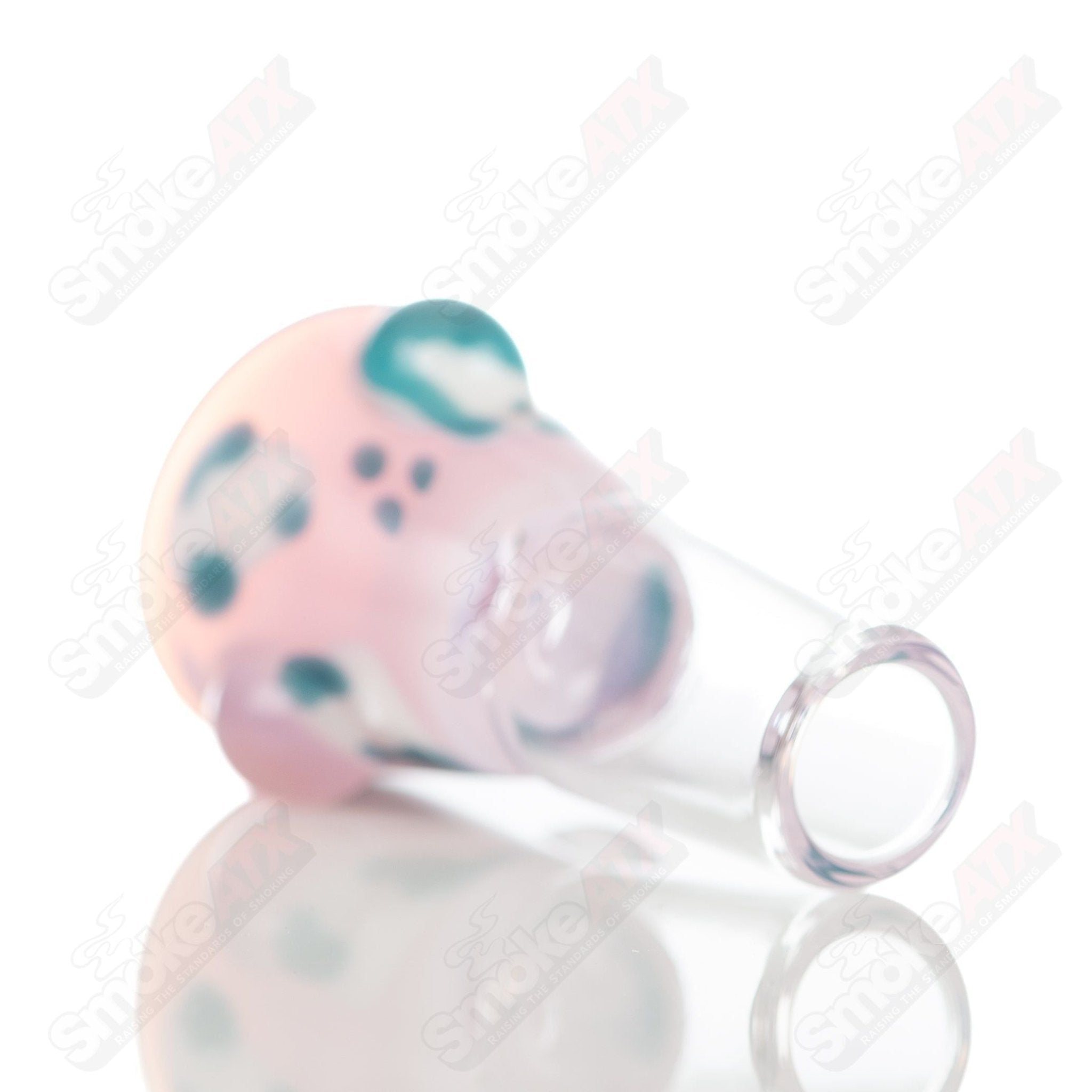 3 18mm Leopard Print Martini Bowl w Dots Adventures In Glass Blowing - Smoke ATX