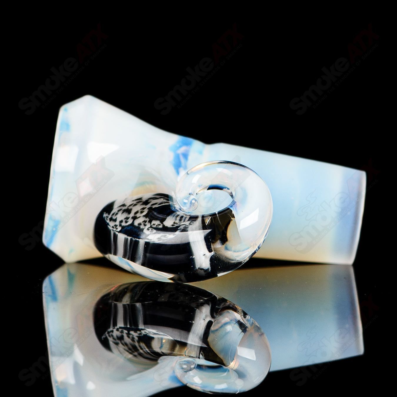 3 18mm Moonstone Slide LE /25 Black T x Crunklestein - Smoke ATX