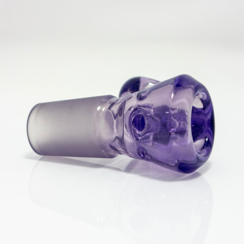 UV CFL Iced Potion Black T Glass 18mm Fully Worked Slide - Smoke ATX