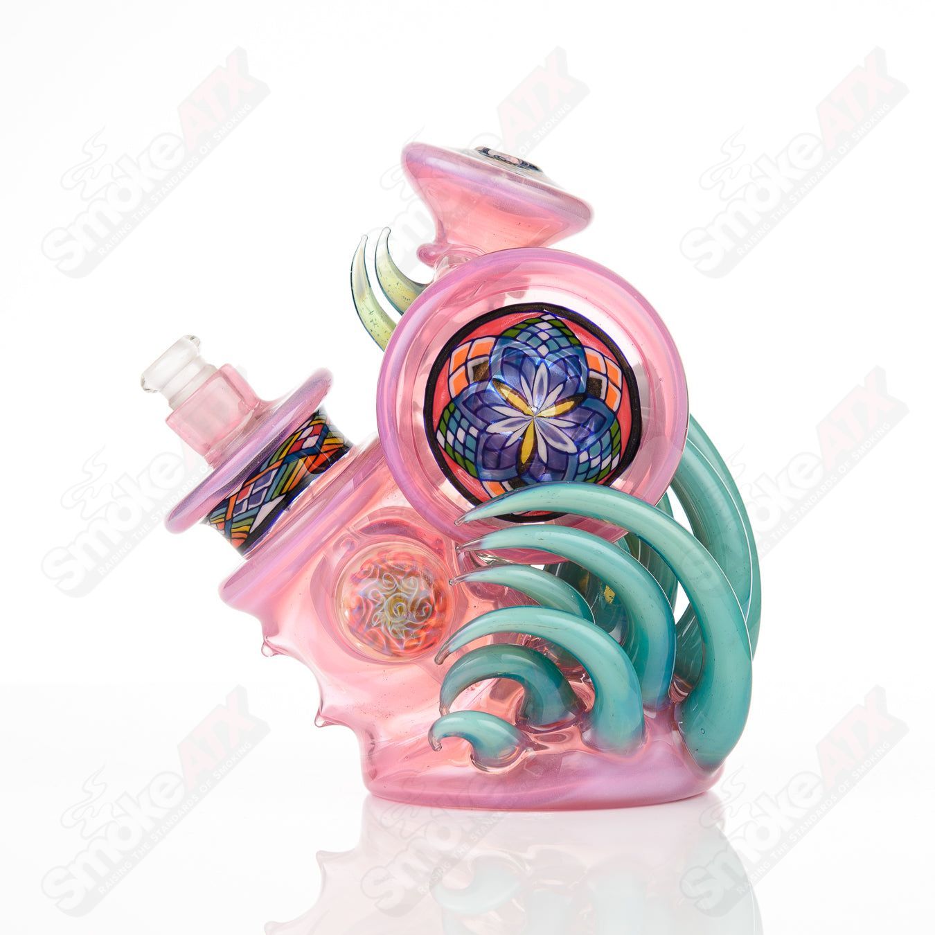 3 Fillacello Squat Lock Rig Freeek Glass - Smoke ATX