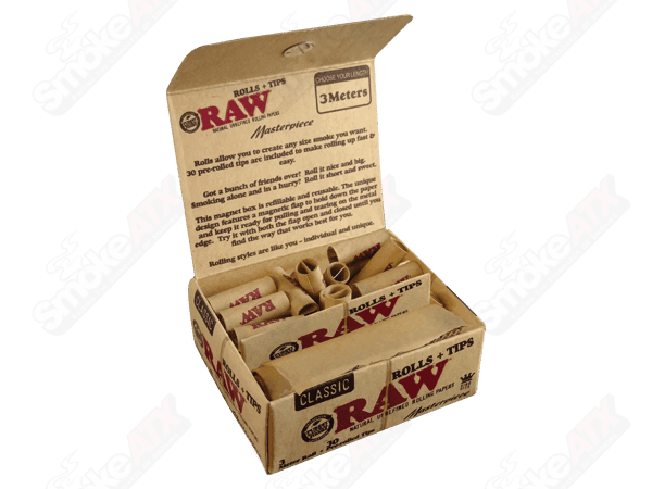 3 Meter King Size Masterpiece Roll Raw - Smoke ATX