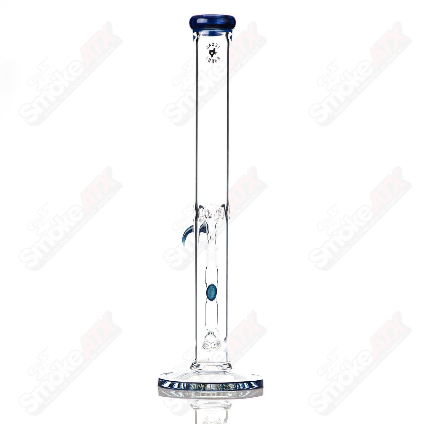 17in 18mm Dual Stemline (Blue) Texas Tubes - Smoke ATX
