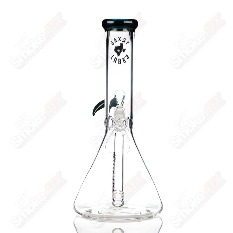 10in 14mm Color Accent Beaker (Unobtanium) Texas Tubes - Smoke ATX