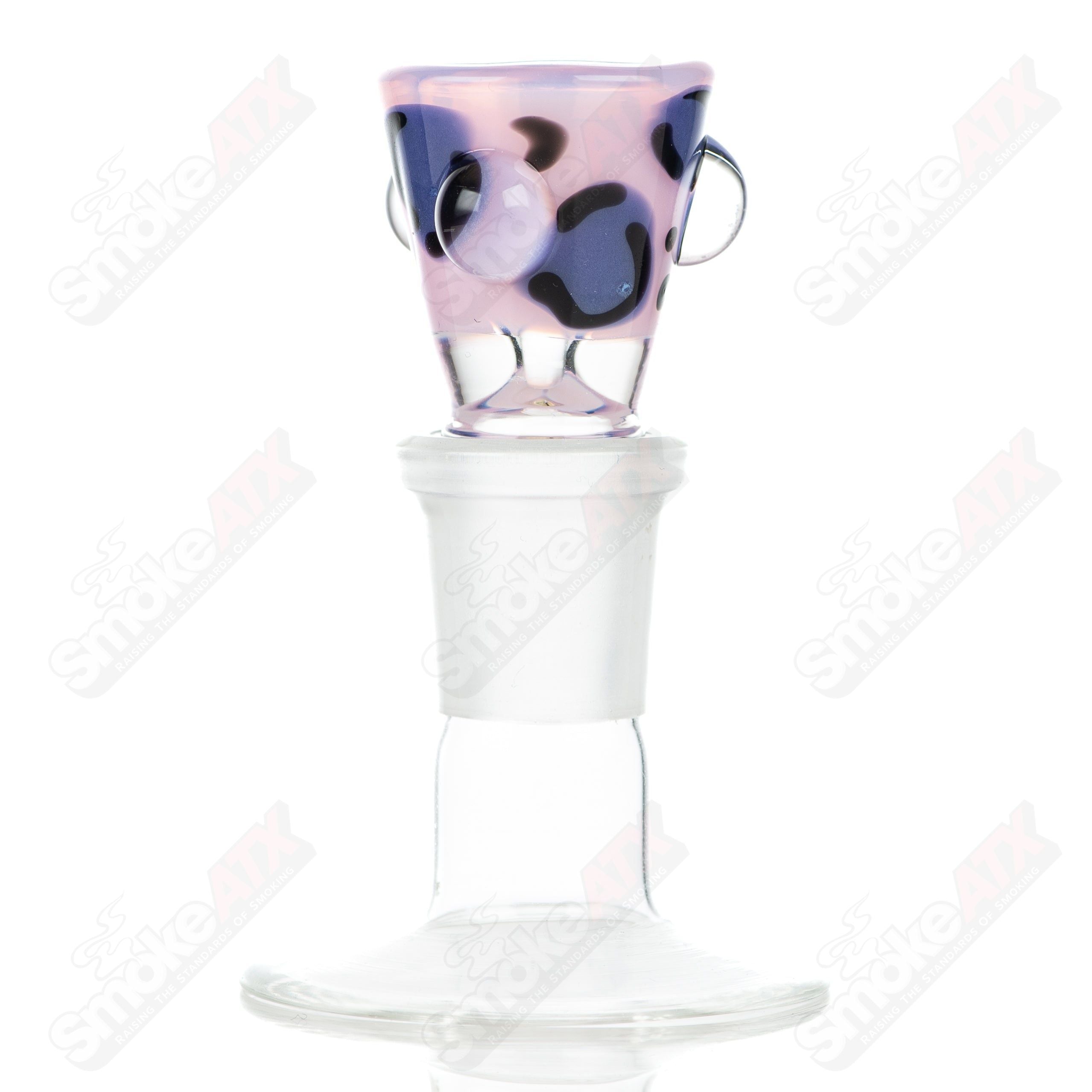 #2 18mm Leopard Print Martini Bowl w Dots Adventures In Glass Blowing - Smoke ATX