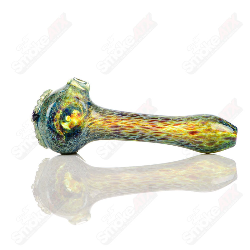 Blue Spotted Owl Spoon Four Winds Flameworks - Smoke ATX