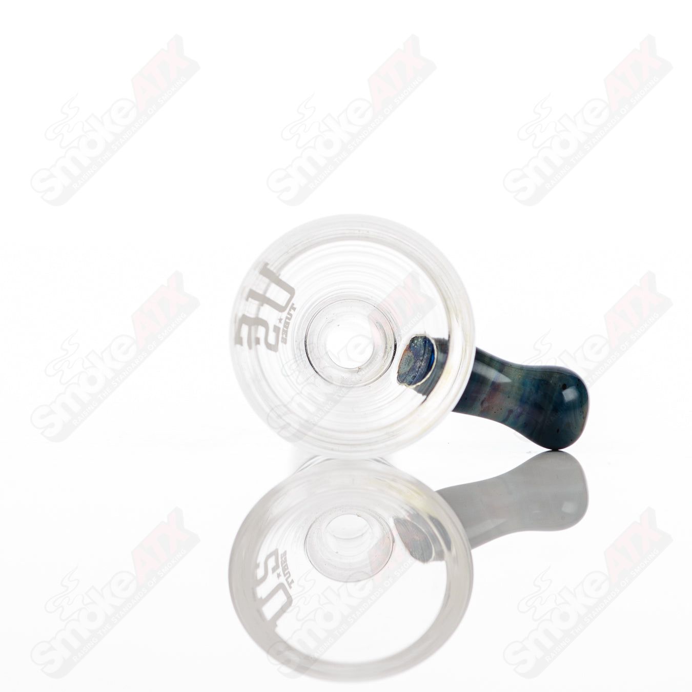 Us Tubes Beaker 12" 50x5 - Constriction -  Black Highway Decal - Smoke ATX