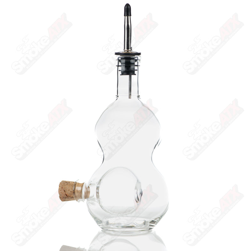 Double Chamber (Liqour Bottle/Stash Jar) Texas Hot Glass - Smoke ATX