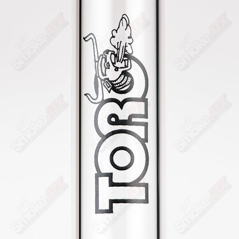 #2 18mm Circ to 13 Arm Perc w Color Foot/Mouthpiece Accents Toro Glass