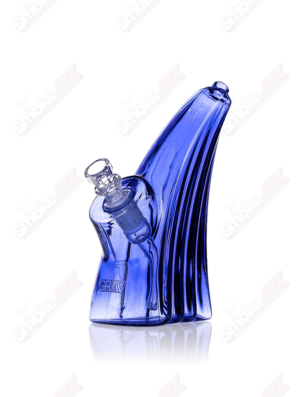 Light Cobalt Wave Bubbler Grav - Smoke ATX