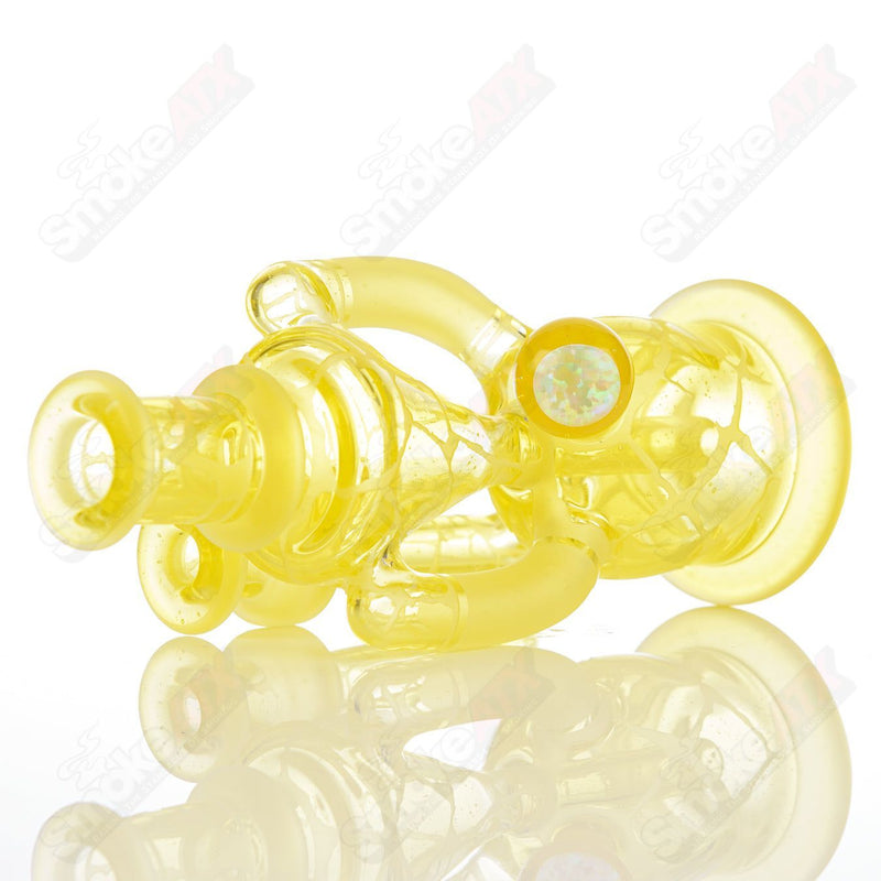 Lemon Drop Single Color Double Up Rig Rooster Glass - Smoke ATX