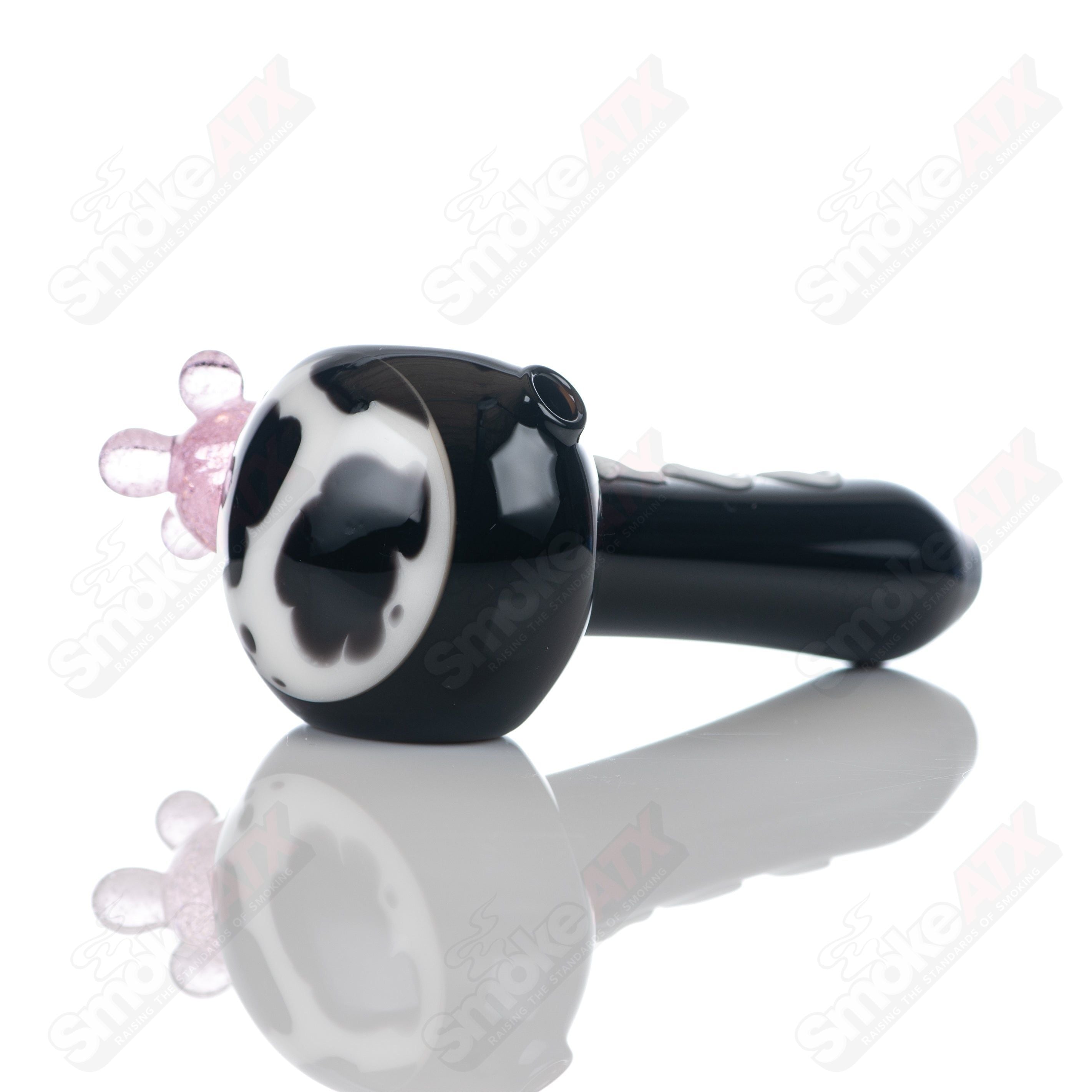 Black Cow Print Spoon Pipe Adventures In Glass Blowing - Smoke ATX