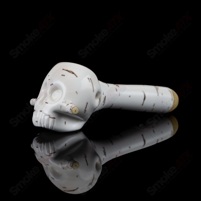 #2 Birch Skull Spoon Foster Glass