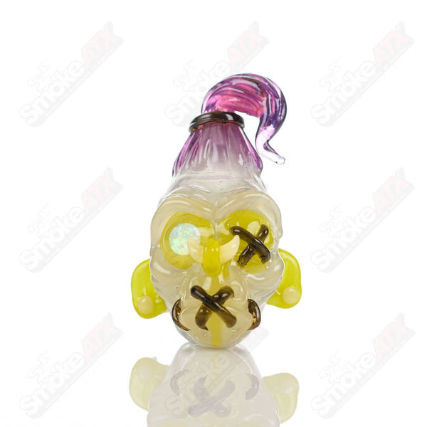 Stitched Gorilla Head Pendant Firefly x Ghost Glass - Smoke ATX