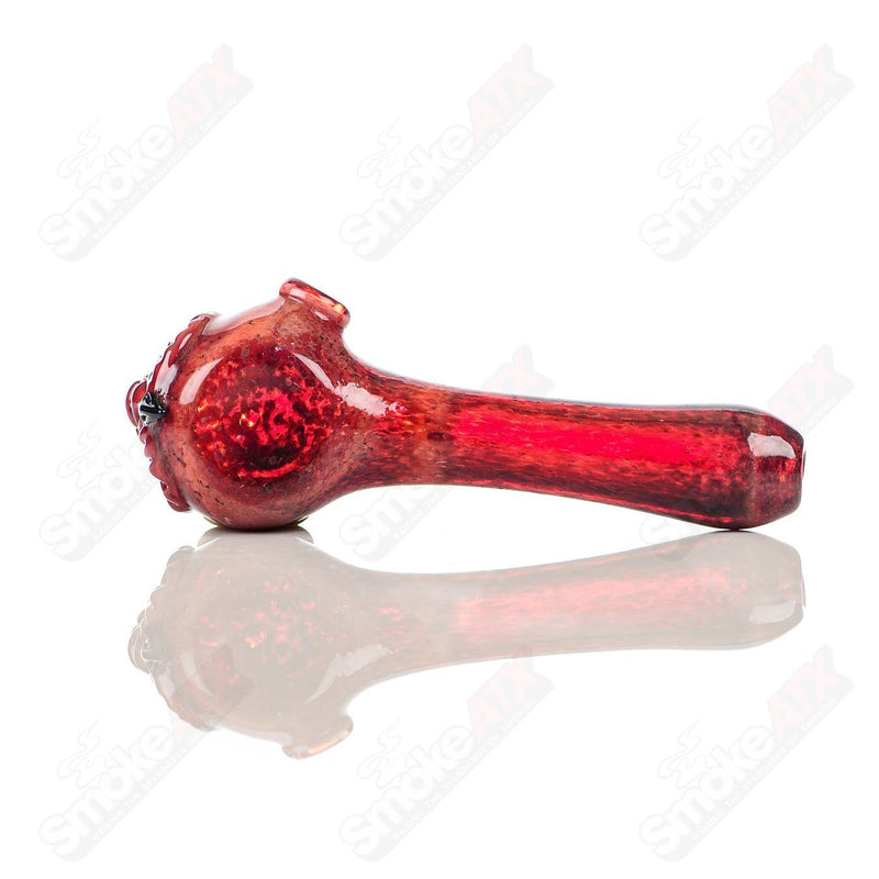 Red Spotted Owl Spoon Four Winds Flameworks - Smoke ATX