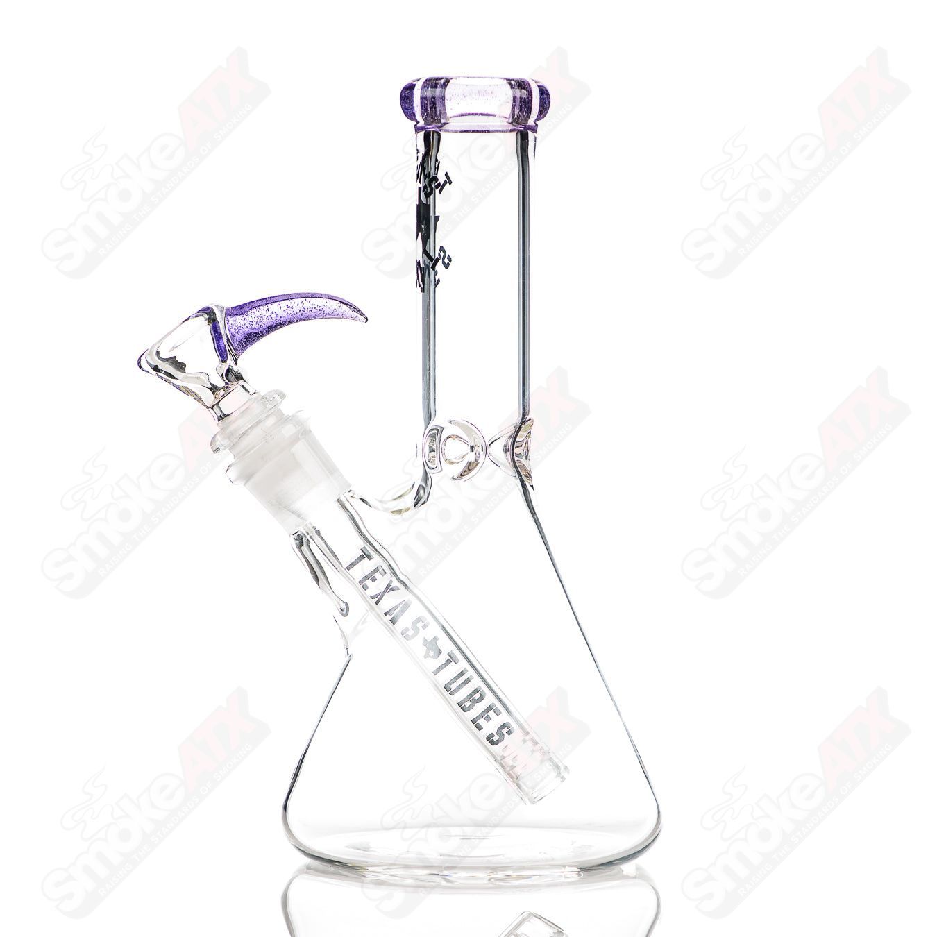 #1 14mm 8.5in Color Beaker Texas Tubes - Smoke ATX