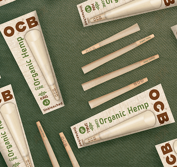 3pk King Organic Hemp Cones OCB - Smoke ATX