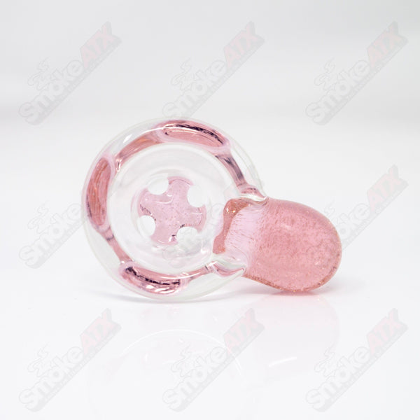 Pink lollipop CFL Black T Glass 18mm Partial Accent Slide #7 - Smoke ATX