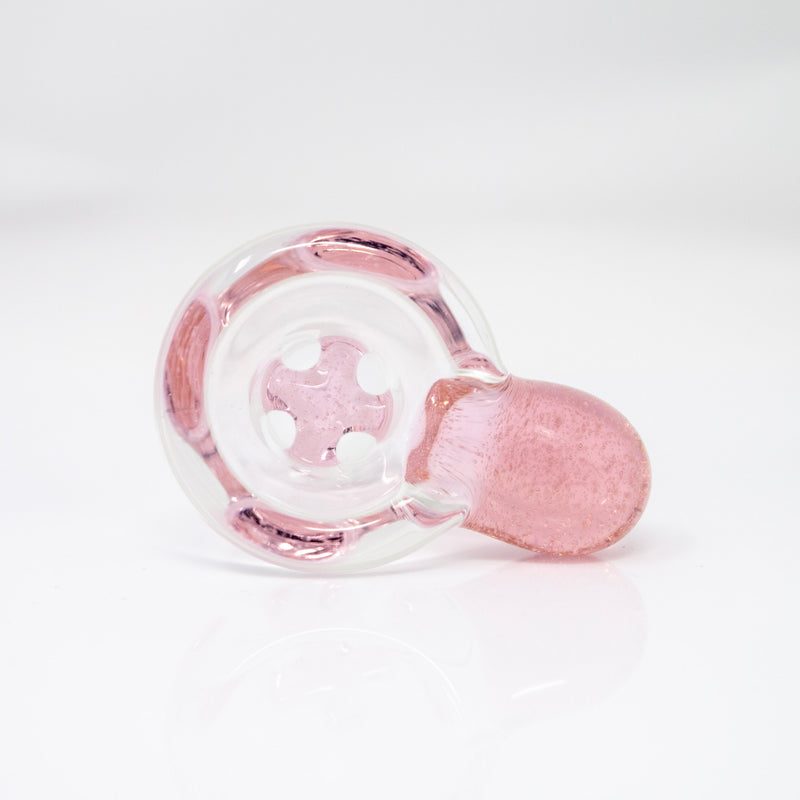 Pink lollipop CFL Black T Glass 18mm Partial Accent Slide