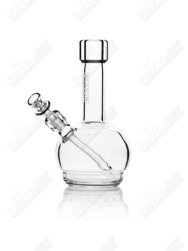 6in Clear Mini Round Base Water Pipe Grav - Smoke ATX