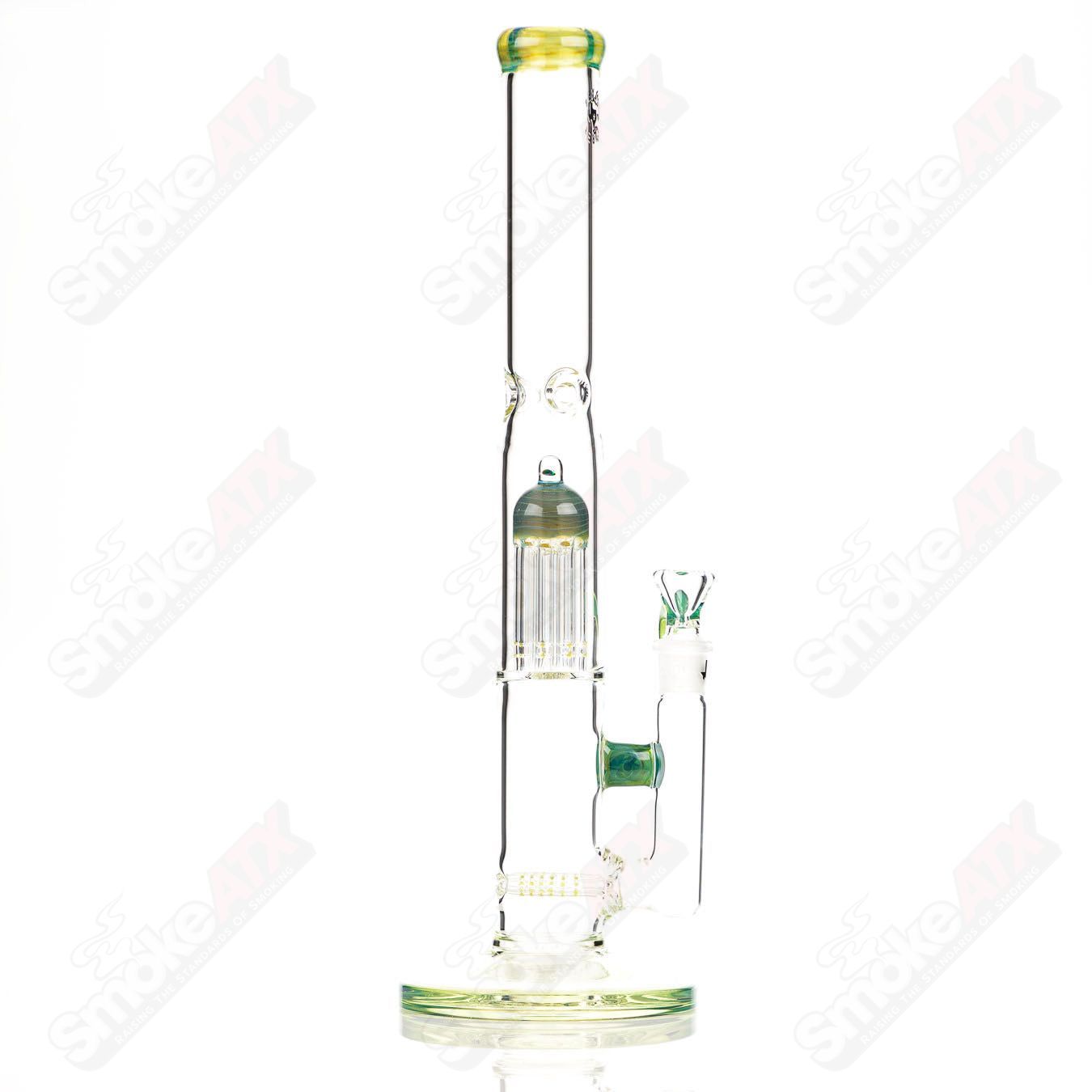 17in 18mm Dual Stemline to 8 Arm (Green Energy) Texas Tubes - Smoke ATX