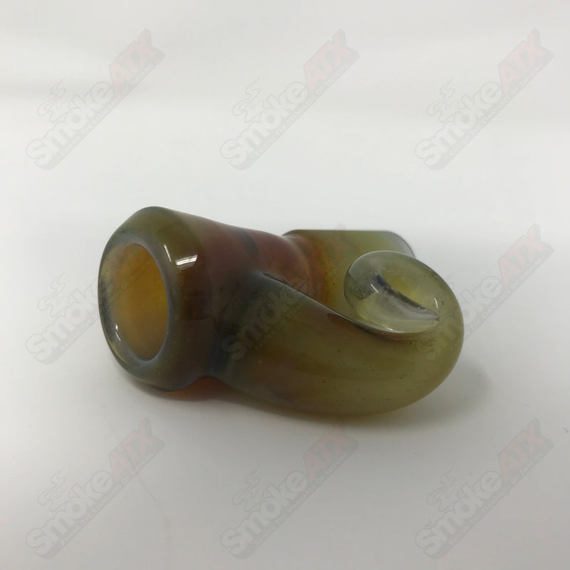 Rainbow Satin Black T Glass 18mm Fully Worked Slide - Smoke ATX