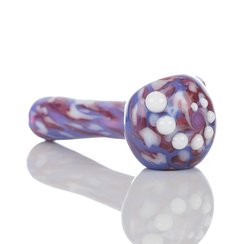 #1 Purple Splatter Spoon Pipe Adventures In Glass Blowing