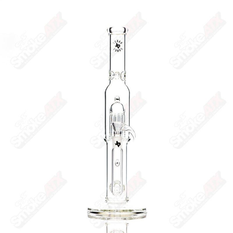 16in 18mm Clear Dual Stemline to 8 Arm Texas Tubes - Smoke ATX