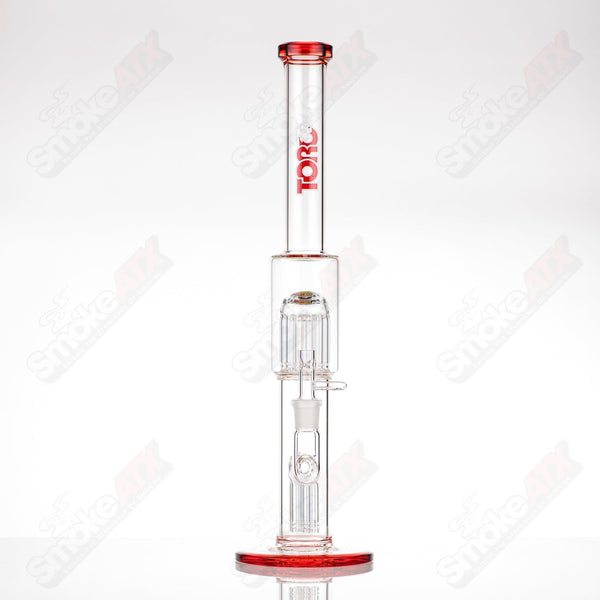 #2 18mm 7/13 Arm Perc w Worked Sections Toro Glass - Smoke ATX