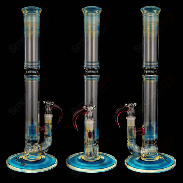 Gold Ruby Silver Fumed 45x5 Stemline Heavywall Tube Apix Designs - Smoke ATX