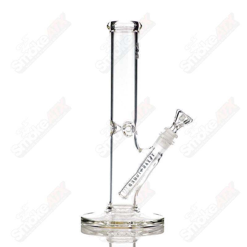 12in 14mm Clear Straight Tube Texas Tubes - Smoke ATX