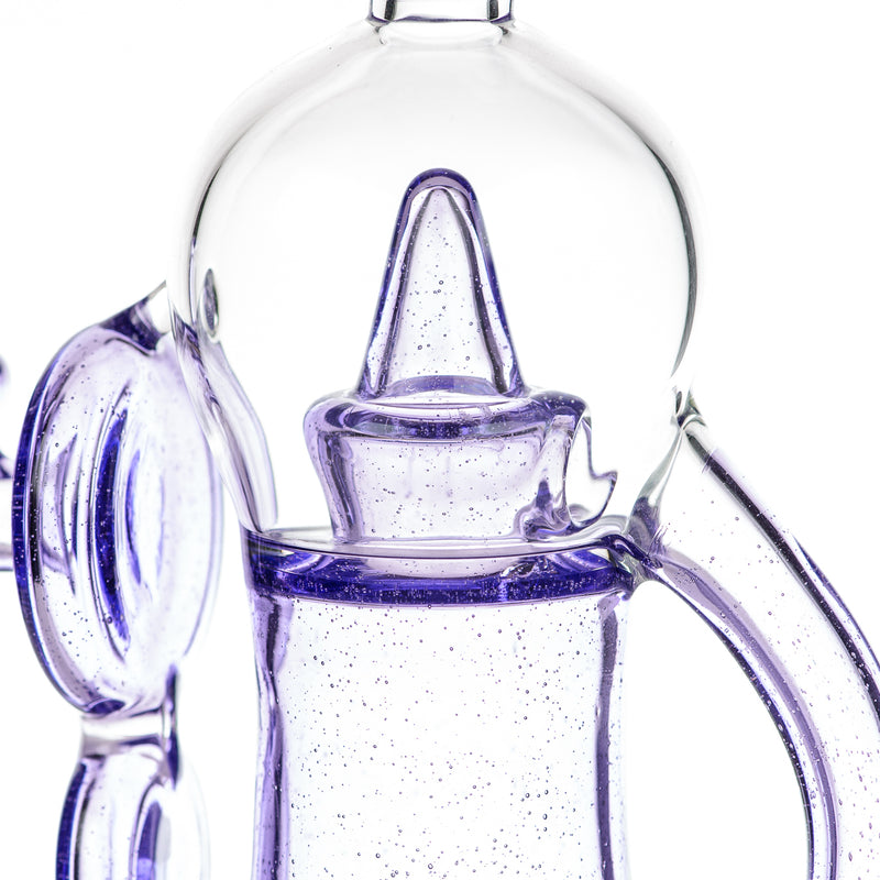 Purple Lolli Pop Bubble Dumper Recycler -  Reed Glass - Smoke ATX