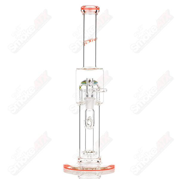 #1 14mm Mini Circ to 13 Arm Conturax w Color Accent and Worked Section Toro Glass - Smoke ATX