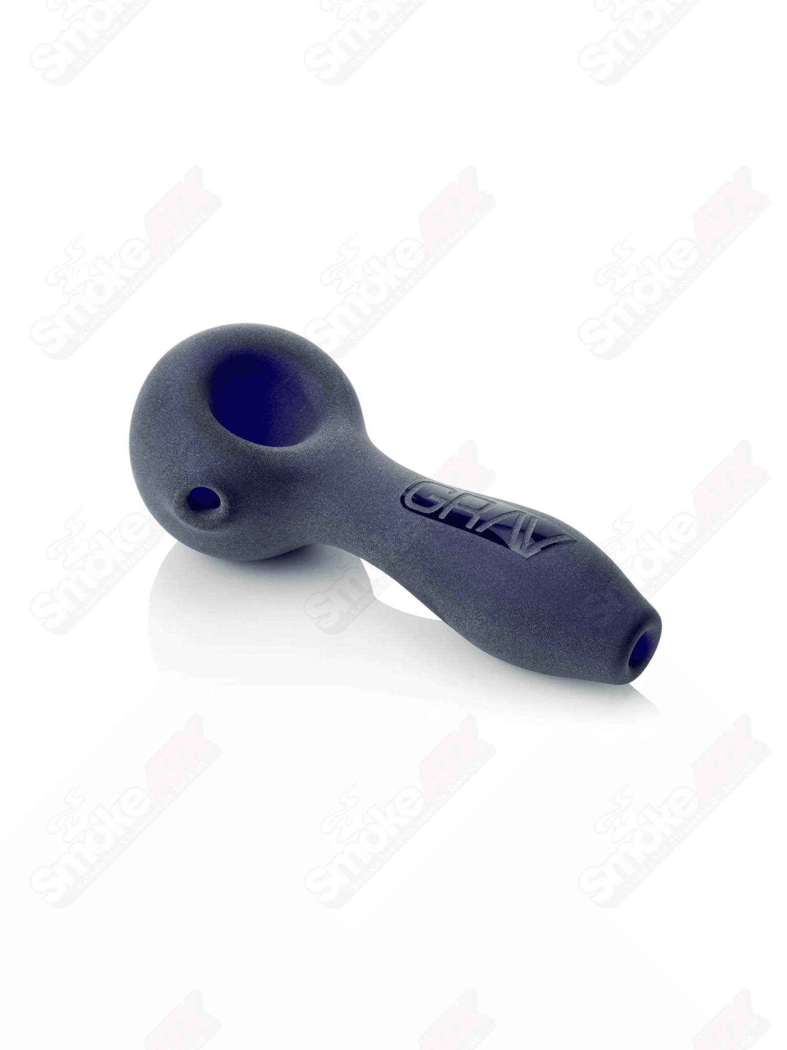 4in Blue Sandblasted Spoon Grav Labs - Smoke ATX