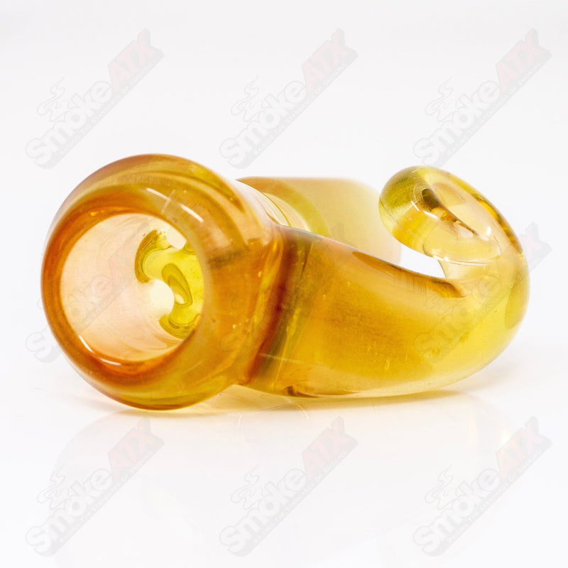 Iced Citrine Black T Glass 18mm Fully Worked Slide UV - Smoke ATX