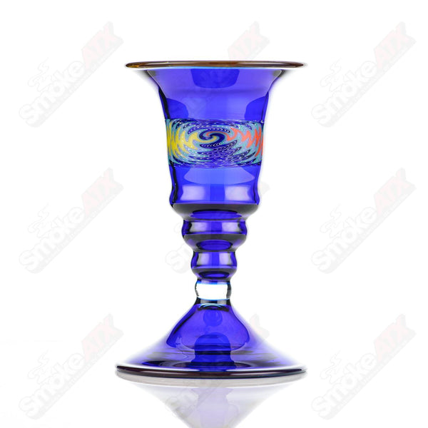 Cobalt Wig Wag Footed Sherry Glass Eusheen (2005) - Smoke ATX