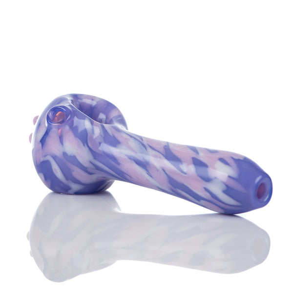 #3 Purple Splatter Spoon Pipe Adventures In Glass Blowing - Smoke ATX